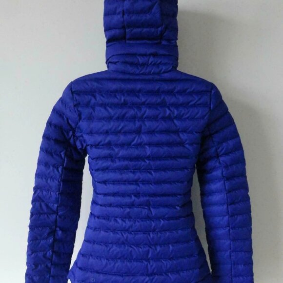 NWT LULULEMON LAZR Blue 700 Fill Pack It Down Again Removable Hoodie Jacket 4 - Picture 8 of 12